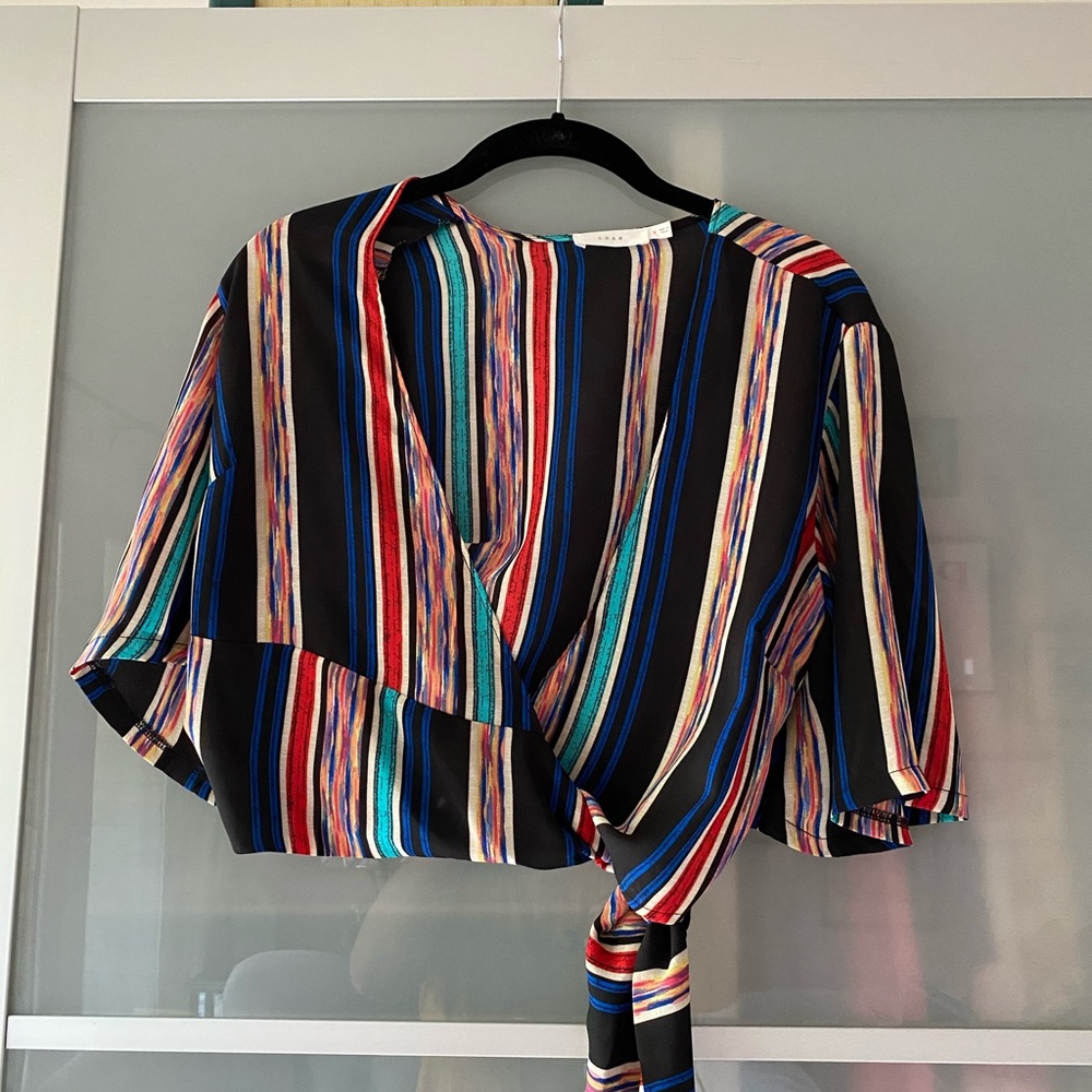 Lush striped tie top